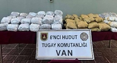 Sınır hattında kilolarca uyuşturucu ele geçirildi   