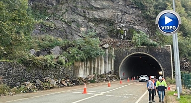 Sınır kapısı yolunda heyelan