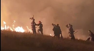 Sınırda korkutan yangın!