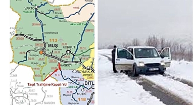 Yoğun kar yağışı nedeniyle ulaşıma kapandı