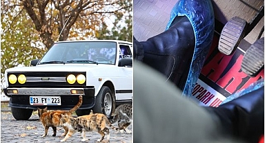  45 yıllık aracına galoşsuz bindirmiyor