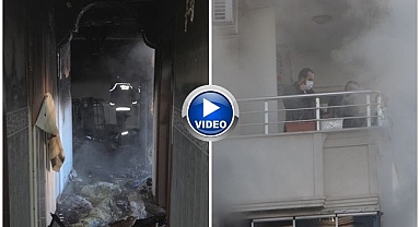 7 katlı apartman alevlere teslim oldu! Ekipler yardıma koştu