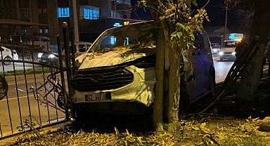 Ağaca çarparak durabildi!