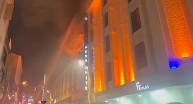 Alevler otelin restoranını sardı! Yürekler ağza geldi