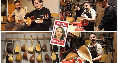 Aşık Reyhani'nin sazına da can verdi... Müziğin kalbi bu atölyede atıyor
