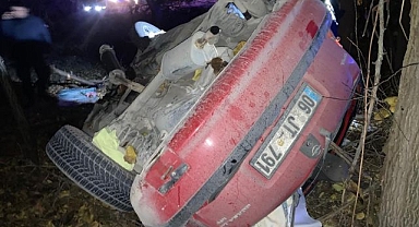 Bahçeye uçan araçta can pazarı yaşandı!