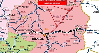 Bingöl-Erzurum karayolu tır trafiğine kapatıldı