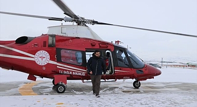 Erzurum'da ambulans helikopter hayat kurtardı
