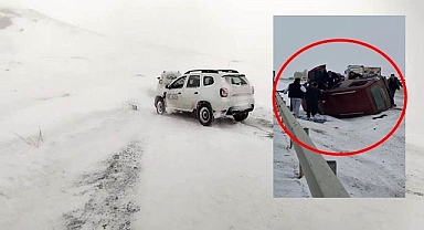 Erzurum'da kar kazayı getirdi!