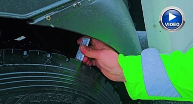 Erzurum'da kış lastiği denetimi   