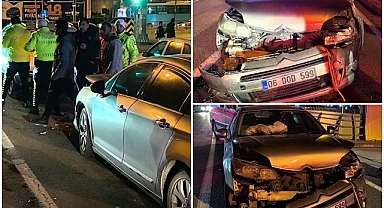 Erzurum'da zincirleme kaza! Araçlar birbirine girdi