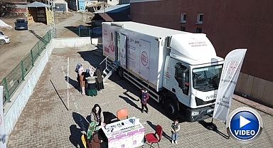 Gezici kanser tarama aracı köy yollarında