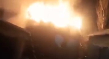 Kazan dairesi alevlere teslim oldu!