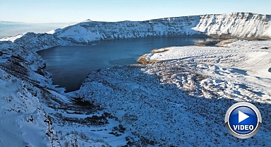 Kış manzarası görsel şölen sundu