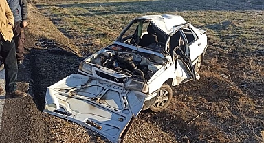 Kontrolden çıkarak takla attı!