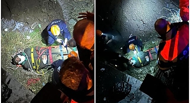 Metrelerce yüksekten dereye düştü! 