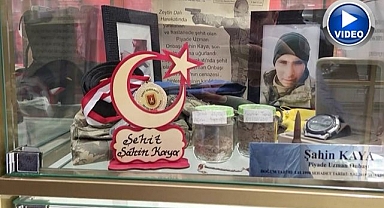 Müzede şehitlerin eşyaları sergileniyor