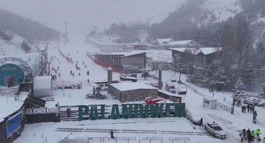 Palandöken'de kar kalınlığı 1 metreye ulaştı!