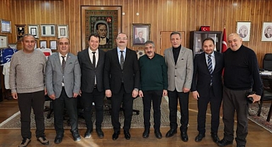 Rektör Hacımüftüoğlu, DAGC ve DGF yönetimini kabul etti   