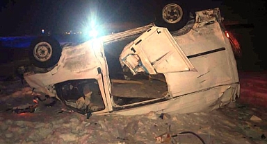 Şarampole devrilen araç sonu oldu!