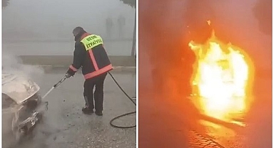 Seyir halindeyken alev aldı!