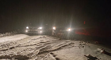 Yoğun karda mahsur kaldılar