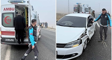 Yoğun sis kazayı beraberinde getirdi!