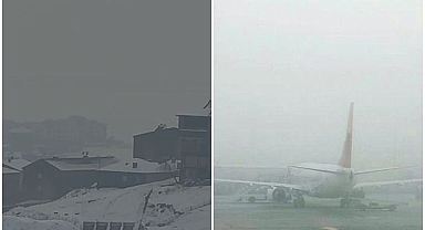 Yoğun sis yaşamı olumsuz etkiledi! Uçak seferleri iptal edildi