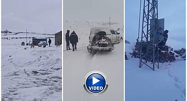 Aras Edaş ekiplerinin soğukla imtihanı