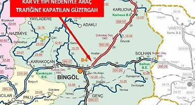 Bingöl-Erzurum karayolu trafiğe kapatıldı