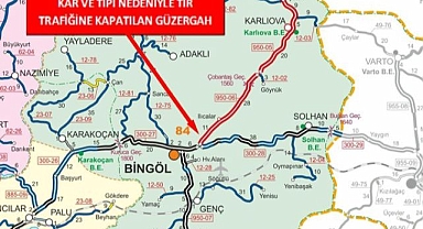 Bingöl–Erzurum yolunda tır trafiğine kar engeli