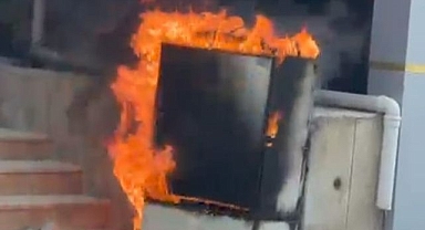 Bir anda alevlere teslim oldu: Çevrede paniğe yol açtı