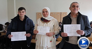 Aynı karede üç kuşak karne heyecanı yaşadı