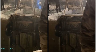 Buzlanma sonucu takla atarak köprüden düştü! 