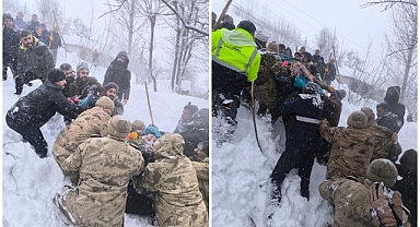 Çığ altında kalan kadın kurtarıldı!