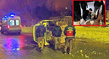 Devrilen kamyonette can pazarı!