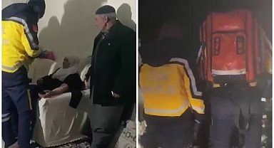 Ekipler seferber oldu! Hasta vatandaşı kurtardılar