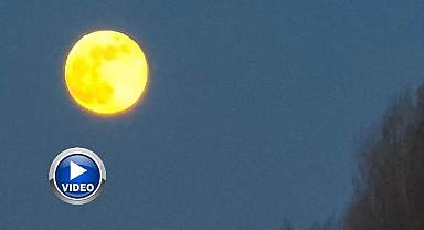 Erzurum'da dolunayın görüntüsü büyüledi