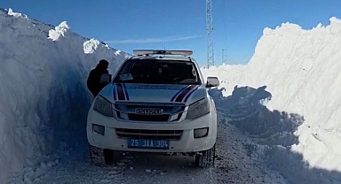 Erzurum'da ekipler hasta adam için seferber oldu