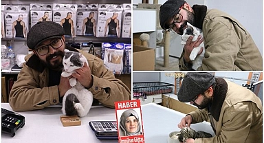 Erzurum'da hayvan sevgisi yürek ısıttı: İşyerini kedilere tahsis etti