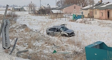 Erzurum'da şarampole devrilen araç can aldı!