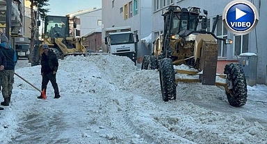 İlçe merkezinden 600 kamyon kar taşındı
