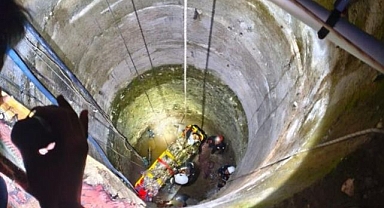 Metrelerce derinlikteki kuyuya düştü!