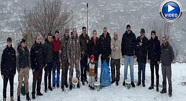 O ilçe yaban hayvanlarını unutmadı 