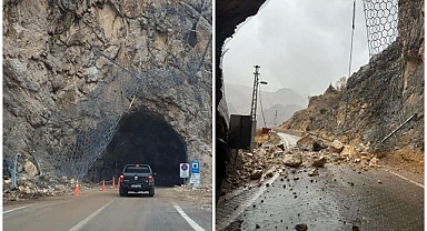 Tünel girişindeki tel örgü çöktü! Sürücüler tehlike altında