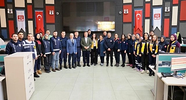 Vali'den 112 Acil Çağrı Merkezi’ne ziyaret