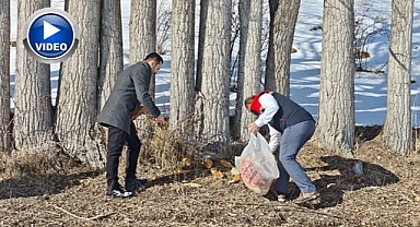 Yaban hayatı için doğaya yem bıraktılar