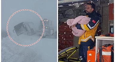 Yolcu otobüsü kayarak yoldan çıktı! Ekipler yardıma koştu