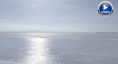 Yüzlerce kuş türüne ev sahipliği yapan göl buz tuttu