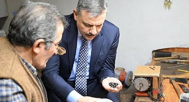 45 yıllık Oltu taşı ustası Hali Aydın'a vefa